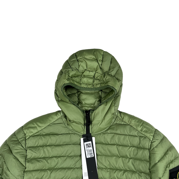 Stone Island 2023 Green Loom Woven Down Puffer Jacket - Medium