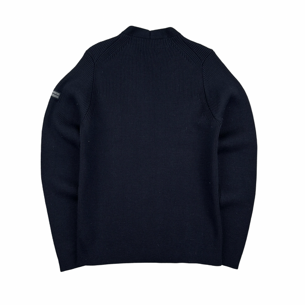 Stone Island 2006 Navy Denims Wool Knit Pullover Jumper - Large