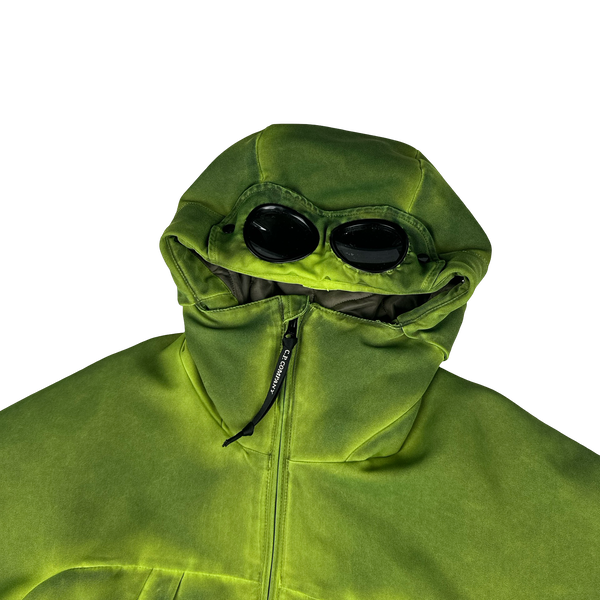 CP Company Green Eclipse Zipped Softshell Goggle Jacket - Medium