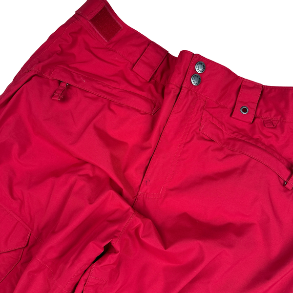 North Face Red Thick Ski Cargo Trousers - Large