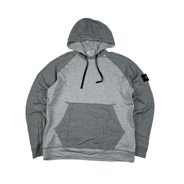 Stone Island 2012 Grey Two Tone Hoodie Jumper - XXL