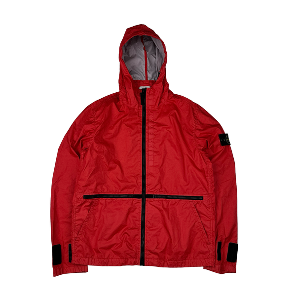 Stone Island 2019 Red Membrana TC 3L Hooded Jacket - Medium