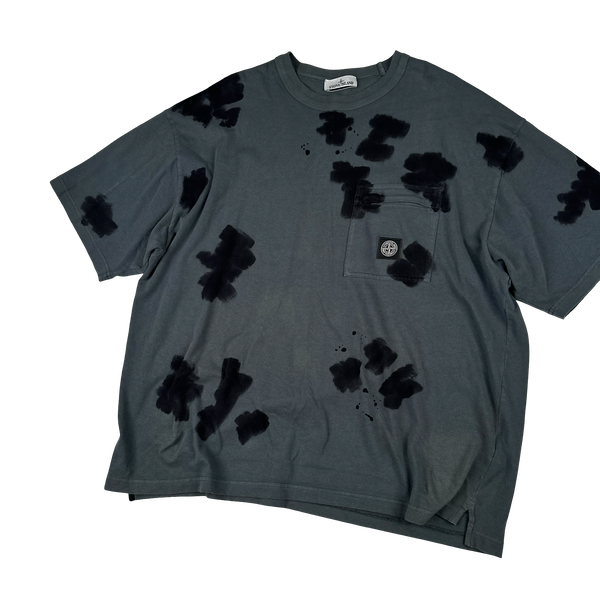 Stone Island 2023 Grey Hand Colouring Cotton Top - XXL