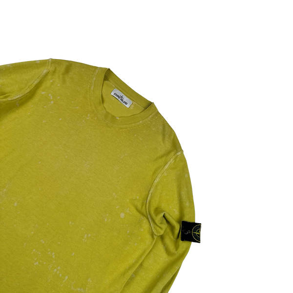 Stone Island 2022 Yellow Tie Dye Soft Knit - Medium