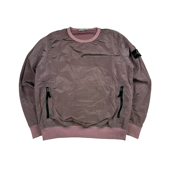 Stone Island Pink Nylon Metal Pullover Jumper - Medium