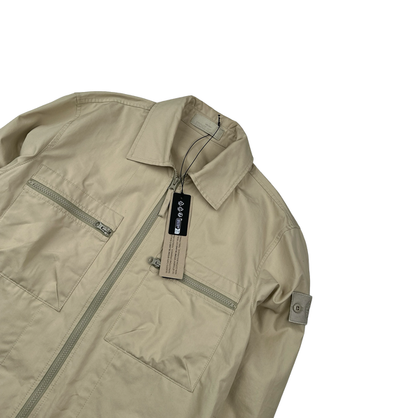 Stone Island 2024 Tan O-Ventile Ghost Piece Overshirt - Small
