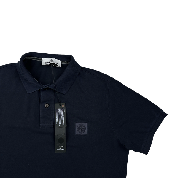Stone Island 2022 Navy Cotton Polo Shirt - Medium