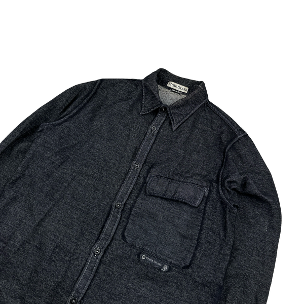 Stone Island Vintage 1998 Wool Spellout Lightweight Overshirt - Medium