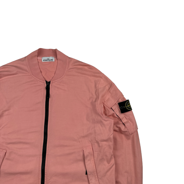 Stone Island 2016 Pink Cotton Zipped Bomber Style Jumper - 3XL
