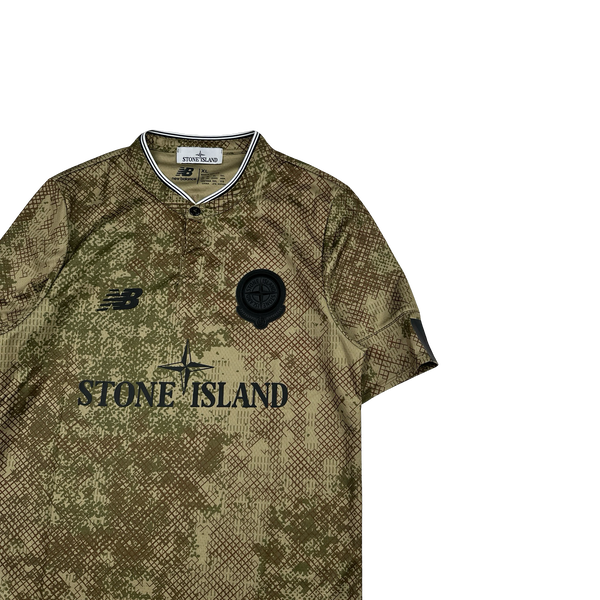 Stone Island x New Balance Camo Recycled Poly Football Shirt - Medium