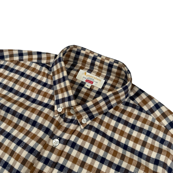 Aquascutum X Supreme Classic Checked Longsleeve Shirt - Large