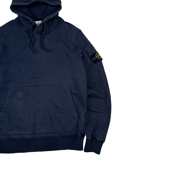 Stone Island 2020 Navy Cotton Pullover Hoodie - Medium