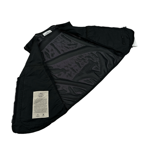 Stone Island 2024 Black David Light-TC Poly Net Gilet - Small
