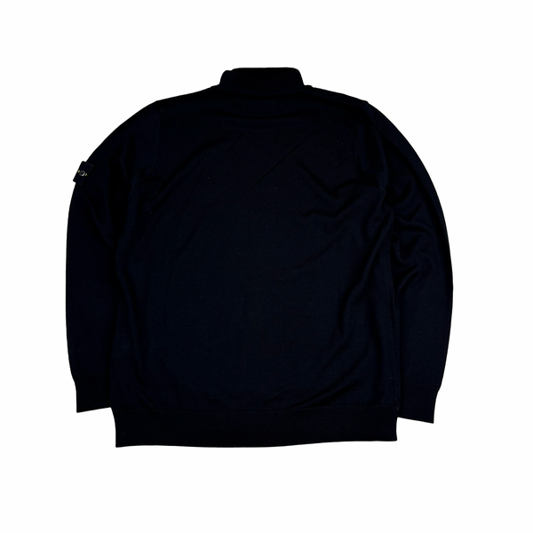 Stone Island 2024 Black Wool High Neck Knit Jumper - XL