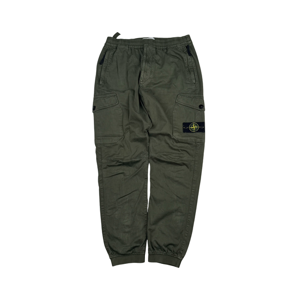 Stone Island 2020 Green RE-T Cargo Trousers - 32"