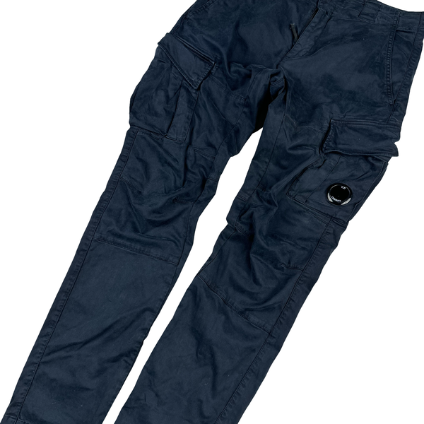 CP Company Navy Stretch Ergonomic Fit Cargo Trousers - Small
