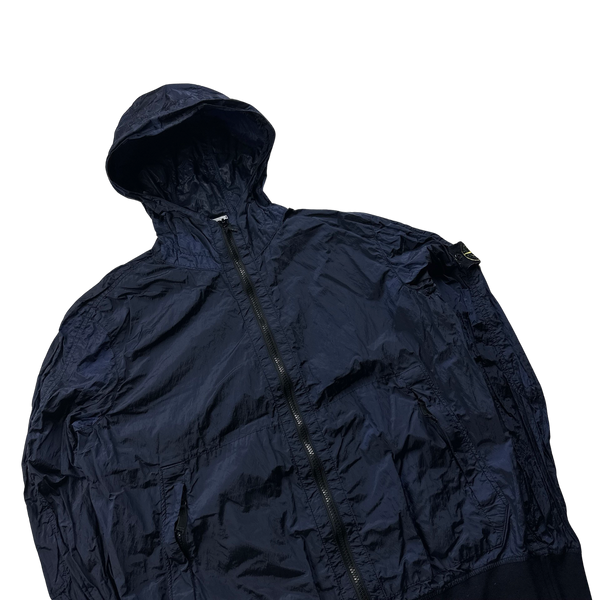 Stone Island 2018 Navy Nylon Metal Watro Hooded Jacket - Large