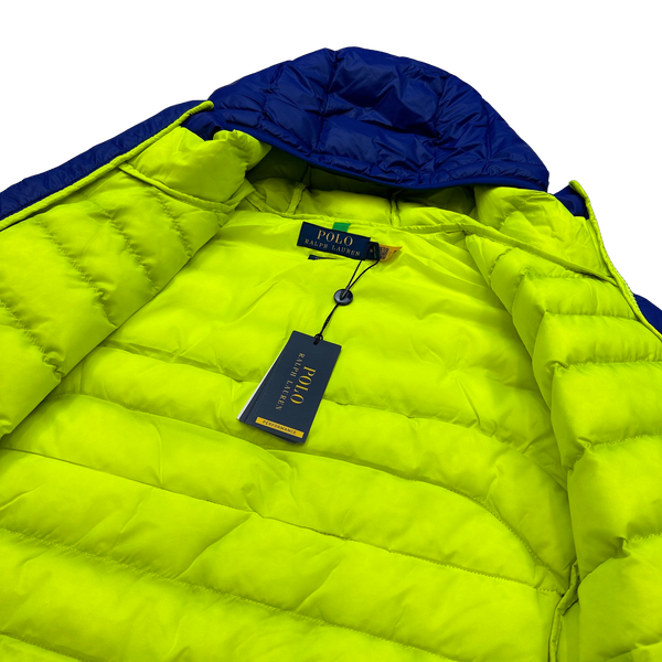 Ralph Lauren Blue & Yellow Padded Puffer Jacket - Medium