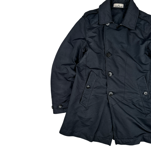 Stone Island 2017 Navy David TC Primaloft Lined Long Jacket - Medium