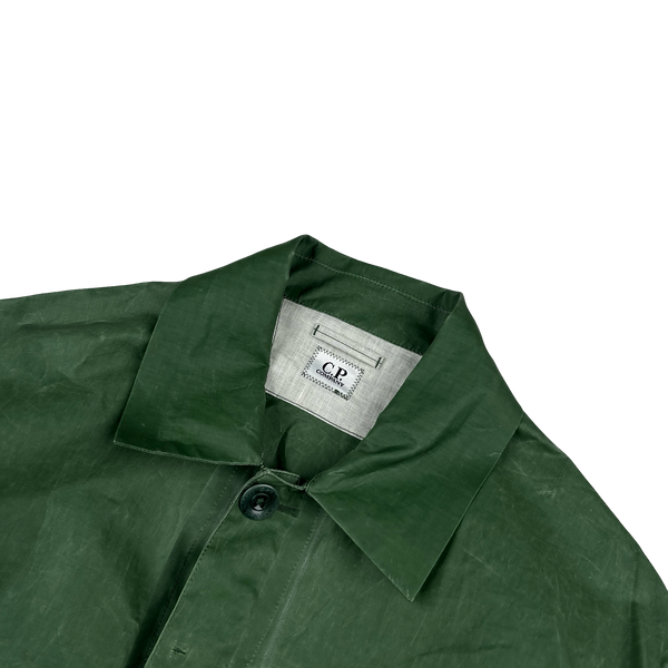 CP Company Green TOOB Two Spellout Collared Jacket - Large
