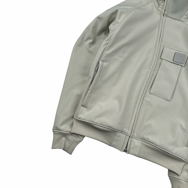 CP Company Cream Fleece Lined Heavyweight Dynatec Metropolis Jacket - Small