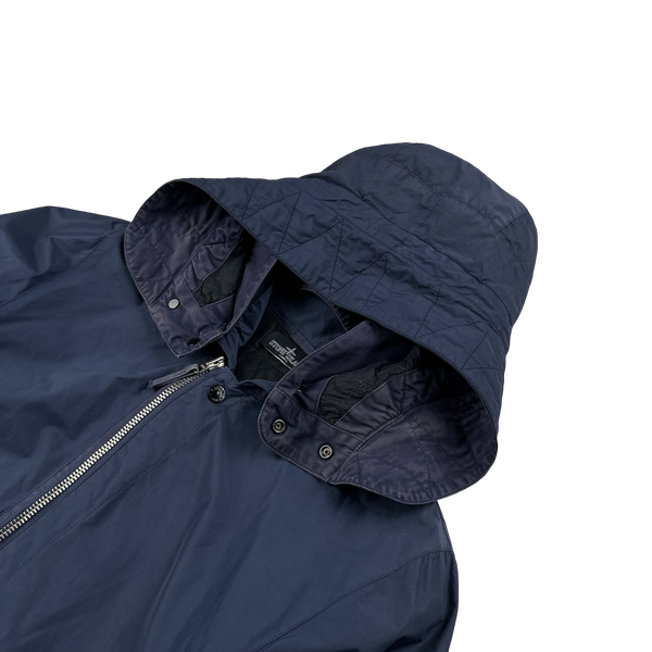 Stone Island 2013 Shadow Project Navy Quilted Fishtail Long Parka Jacket - Medium