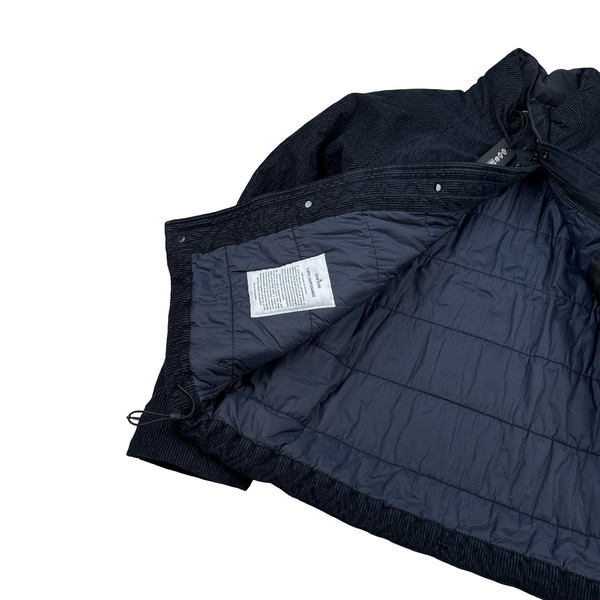 Stone Island 2025 Navy Wrinkled Corduroy 500 TC Quilted Jacket - Large