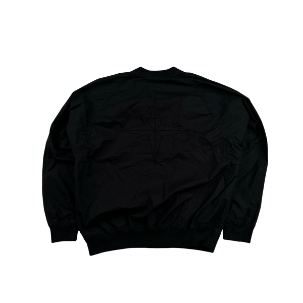 Stone Island 2023 Black Light Cotton Tela Spellout Pullover - Medium