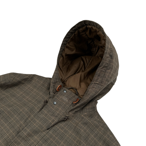 Barbour Audell Checked Quilted Long Jacket - Small