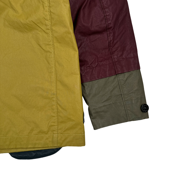 Stone Island 2019 Tela Placcata Resin Coated Bicolore Hooded Jacket - Medium