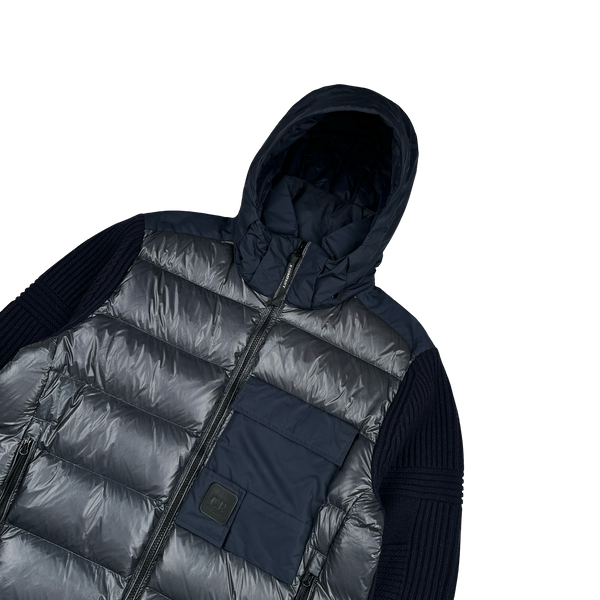 CP Company Navy Hybrid Padded Soft Shell Knit Jacket - XL