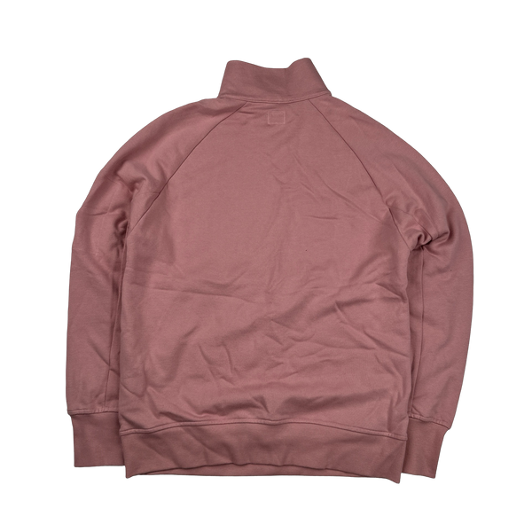 CP Company Pink Cotton Lens Viewer Quarter Zip Pullover - Medium