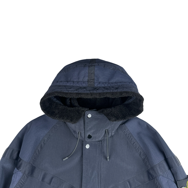 Stone Island x Nike Jacquard 2016 Grid On Wool Fur Windrunner Jacket - Large