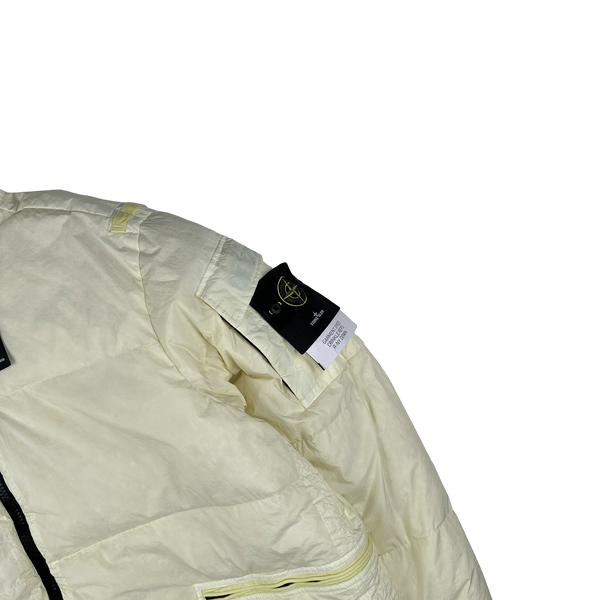 Stone Island 2022 Yellow Crinkle R-NY Down Puffer Jacket - 3XL