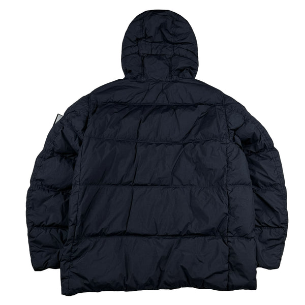 Stone Island 2024 Navy Crinkle R-NY Down Puffer Jacket - XL, XXL