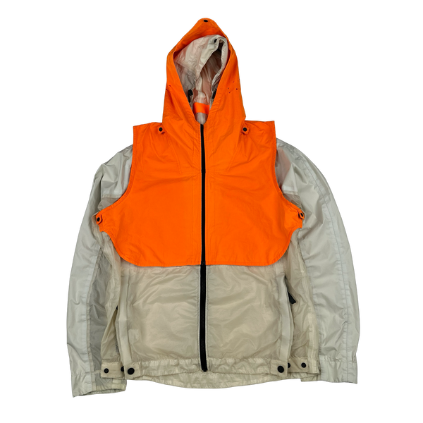 Stone Island 2016 Marina Reflective Spellout Mesh Dual Layer Jacket - Medium
