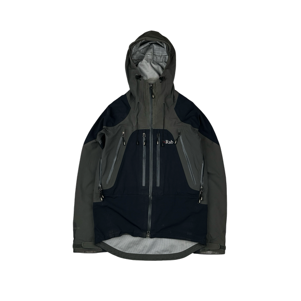 RAB Extreme Navy/Grey Event Zipped Waterproof Rain Jacket - Small