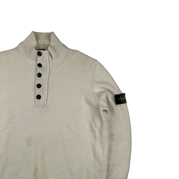 Stone Island 2012 Cream Wool Pullover Jumper - 3XL