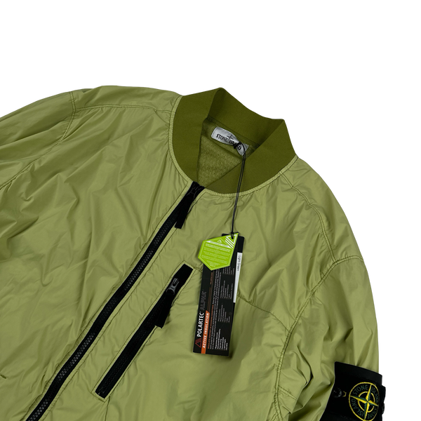 Stone Island 2022 Lime Nylon Skin Touch TC Polartec Jacket - XXL
