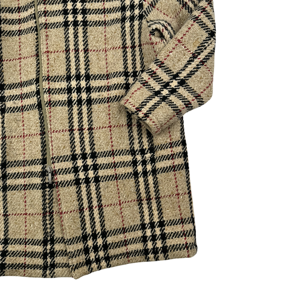 Burberry Archive 2008 Checked Wool Hooded Duffle Coat - Large