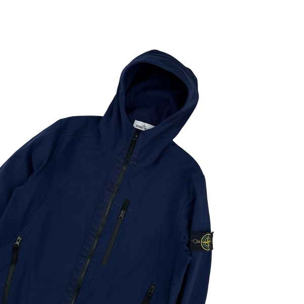 Stone Island 2018 Navy Blue Soft Shell R Jacket - Medium