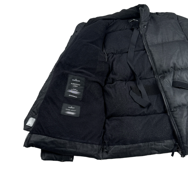 Stone Island 2020 Shadow Project Rubberized Linen Down Filled Puffer Jacket - Large