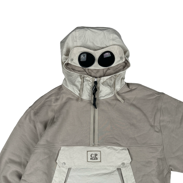 CP Company x Palace Tan Spellout Goggle Hoodie - Medium
