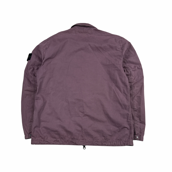 Stone Island 2020 Purple Zipped Overshirt - Large