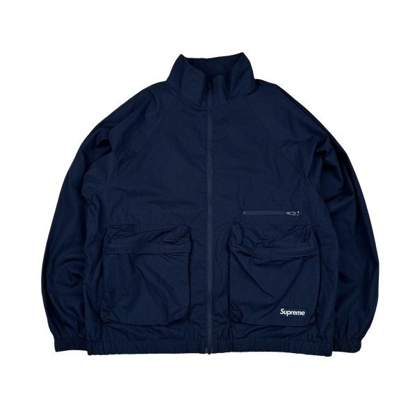 Supreme Navy Cotton Double Pocket Cargo Jacket - Medium