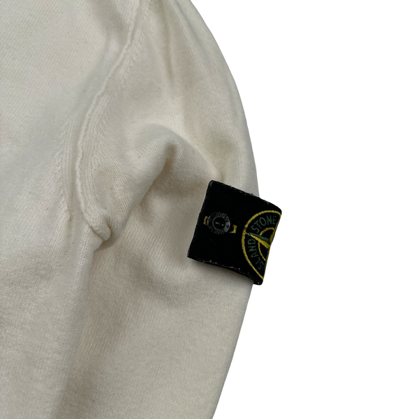 Stone Island 2019 Cream Wool Crewneck Jumper - Small