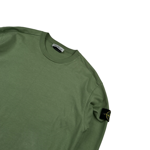 Stone Island 2023 Sage Green Cotton Crewneck - XL