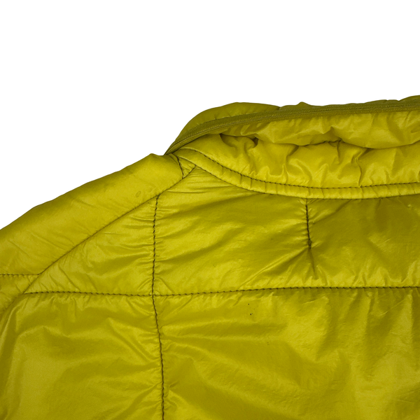 Stone Island 2019 Yellow Garment Dyed Quilted Micro Yarn Bomber Jacket - Small