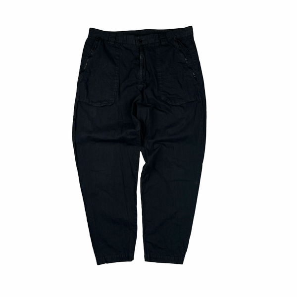 CP Company Washed Black Relaxed Fit Trousers - 3XL