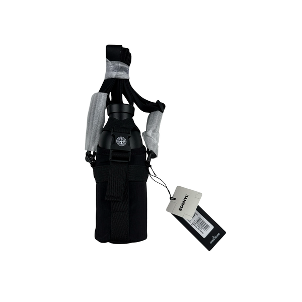 Stone Island 2022 Econyl Black Nylon Metal Bottle Holder Bottle